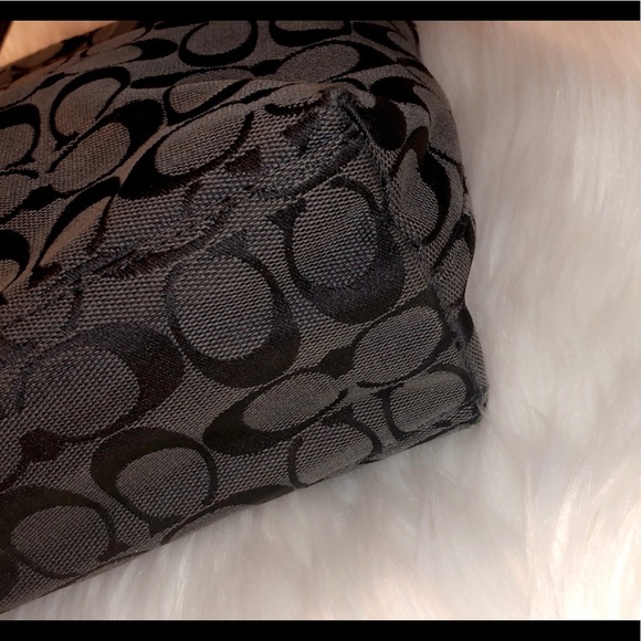 COACH Black Monogram Snake Print Tote Bag - Picture 6 of 8